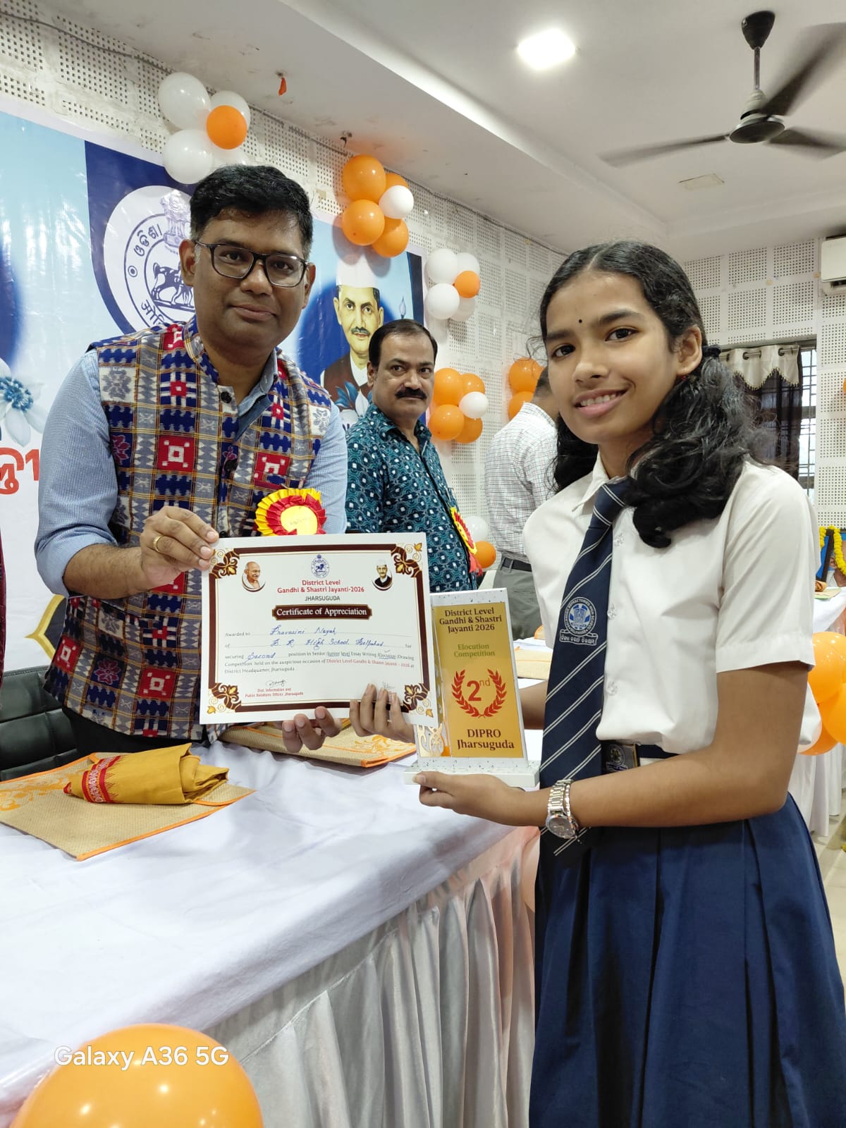 District Level Elocution (2nd position) on the occasion of GANDHI JAYANTI 2026